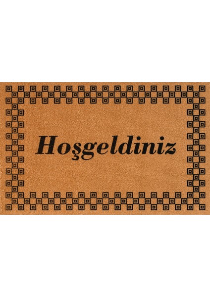 Hoşgeldiniz, Kareli Paspas, Desenli Paspas, Dış Kapı Önü Paspası, Kaymaz Taban Paspas, Dekoratif Paspas, Çeyiz Eşyası