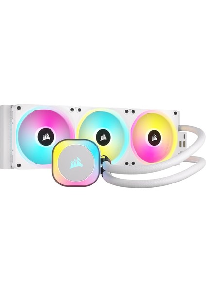 Icue Link H150I Rgb Liquid Cpu Cooler - 360MM Aıo - QX120 Rgb Fanlar - Intel® Lga 1700, Amd® Am5 Için Uygundur - Hub Icue Link Sistemi Dahil - Beyaz