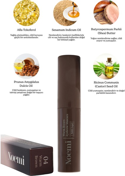 %100 Doğal Kaş Maskarası - Besleyici Özellikli - Eyebrow Mascara modelleri