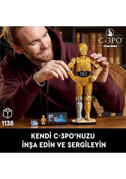 ™ C-3po™ 75398 - Yetişkinler Için Inşa Edilebilen Koleksiyonluk ve Nostaljik Droid Figürü Yapım Seti (1138 Parça)