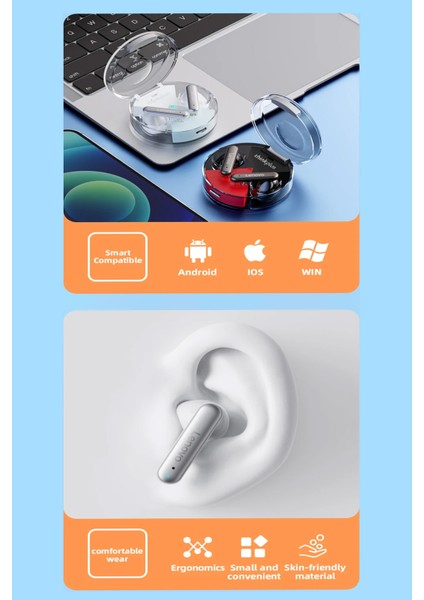 Kulak Içi Bluetooth Kulaklık Wireless 5. 2 300 Mah Stereo Kulaklık