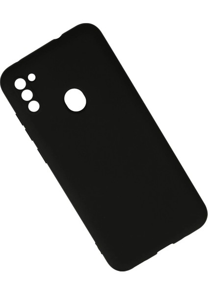 Samsung Galaxy A11 Kılıf Nano Içi Kadife Silikon - Siyah
