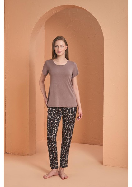 Kadın Kahve Pijama Takım 27124