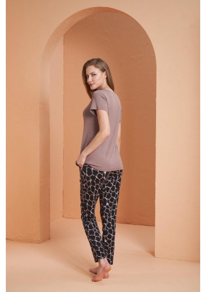 Kadın Kahve Pijama Takım 27124
