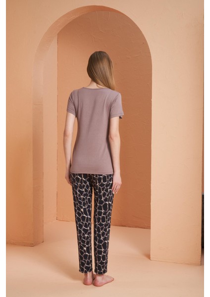 Kadın Kahve Pijama Takım 27124