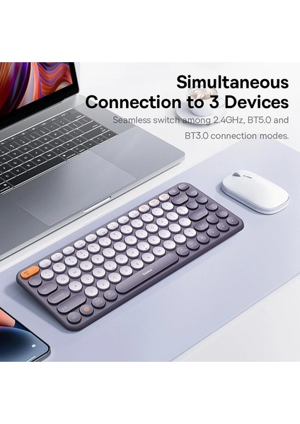Bluetooth,kablosuz MacBook Için iPad Airpro Pc Tablet Dizüstü 2.4g Sessiz Klavye fırsatları