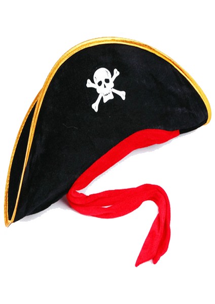 Özel Yetişkin Boy Kadife Jack Sparrow Denizci Kaptan Jack Korsan Şapkası 50X20 cm Fırsat!!! fiyatları