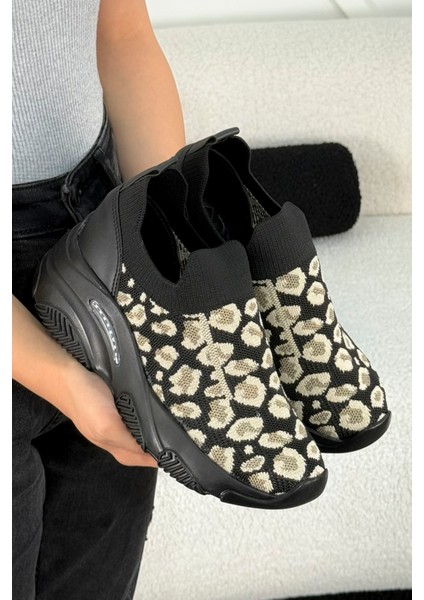 Dnr 515 Leopar Desenli Triko Spor Ayakkabı fiyatları