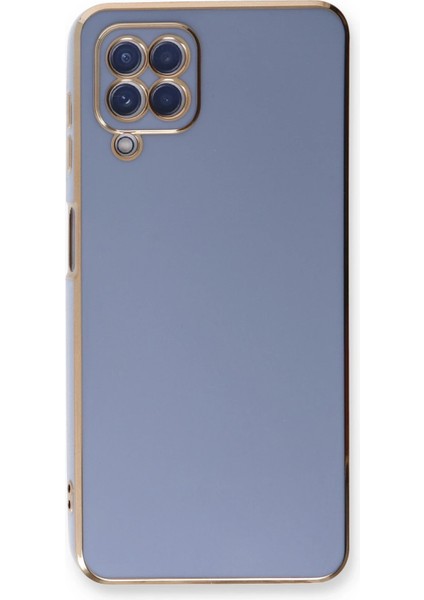 Samsung Galaxy A22 Kılıf Volet Silikon - Mavi