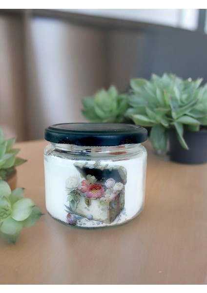 Gül Kokulu Doğal Soya Wax Mum