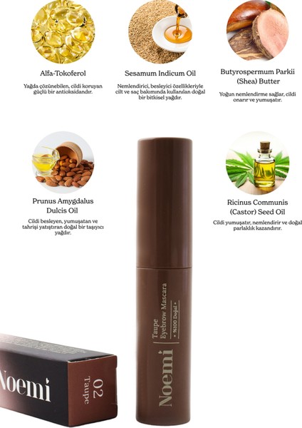 %100 Doğal Kaş Maskarası - Besleyici Özellikli - Eyebrow Mascara modelleri