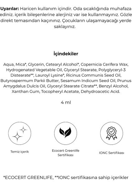 %100 Doğal Kaş Maskarası - Besleyici Özellikli - Eyebrow Mascara