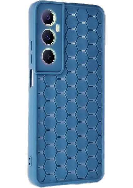 Realme C65 Kılıf Petek Silikon Kapak - Mavi – Darbe Koruma