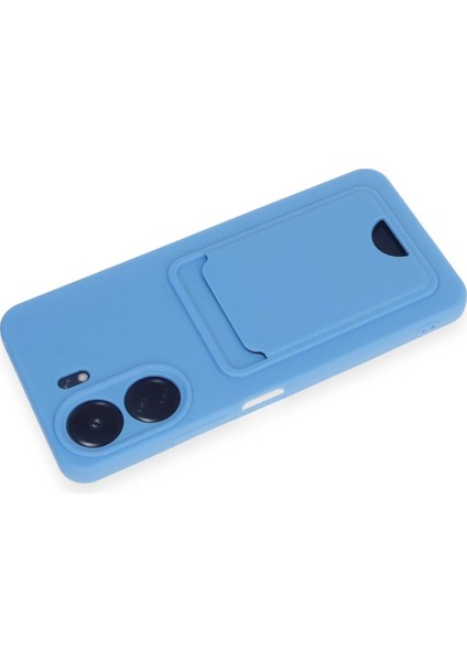 Xiaomi Redmi 13C Kılıf Kelvin Kartvizitli Silikon - Mavi – Darbe Koruma