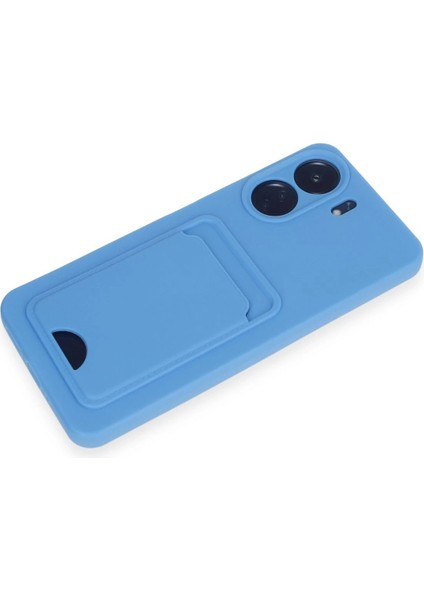Xiaomi Redmi 13C Kılıf Kelvin Kartvizitli Silikon - Mavi – Darbe Koruma