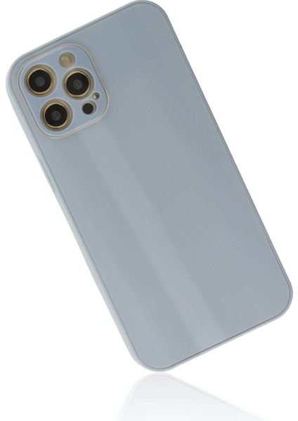 iPhone 12 Pro Kılıf Glass Kapak - Sky Blue – Darbe Koruma
