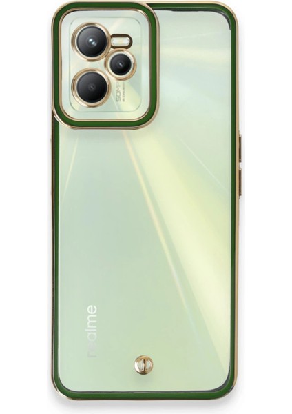 Realme C35 Kılıf Liva Lens Silikon - Yeşil – Hızlı Kargo