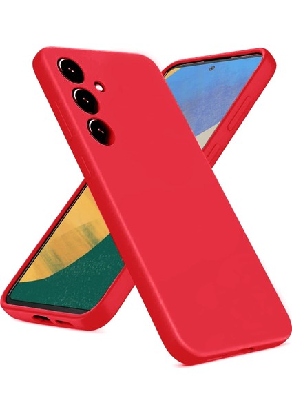 Samsung Galaxy A36 Kılıf Nano Içi Kadife Silikon - Kırmızı