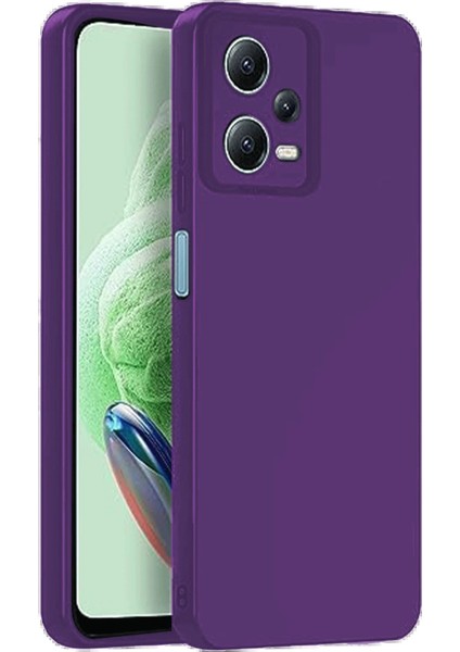 Xiaomi Redmi Note 12 Pro 5g Kılıf Nano Içi Kadife Silikon - Mor – Darbe Koruma