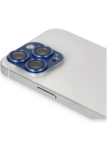 iPhone 13 Pro Max Pers Alüminyum Kamera Lens - Lacivert – Darbe Koruma