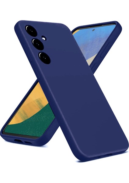 Samsung Galaxy A36 Kılıf Nano Içi Kadife Silikon - Lacivert