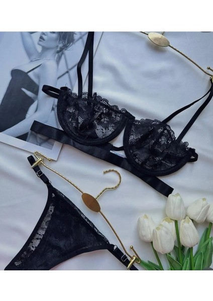 Siyah Dantelli Sütyen Tanga Takımı fiyatları