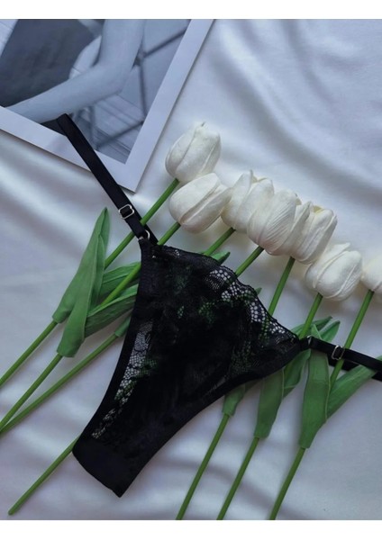 Siyah Dantelli Sütyen Tanga Takımı modelleri