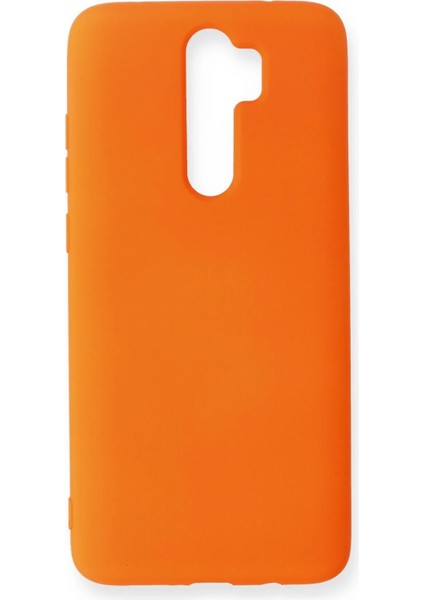 Xiaomi Redmi Note 8 Pro Kılıf Nano Içi Kadife Silikon - Turuncu – Darbe Koruma
