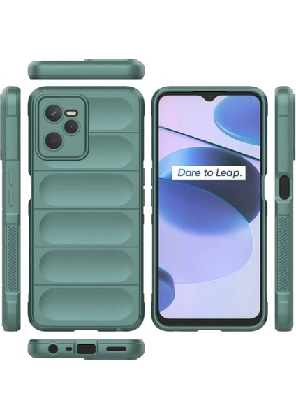 Realme C35 Kılıf Optimum Silikon - Koyu Yeşil – Darbe Koruma modelleri