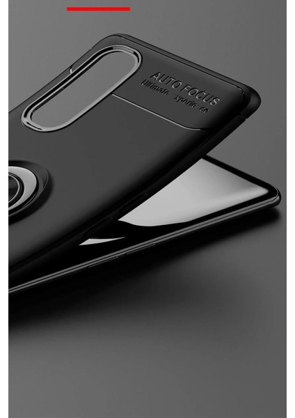 Oppo Find X2 Kılıf Range Yüzüklü Silikon - Siyah-Gold – Ince Yapı