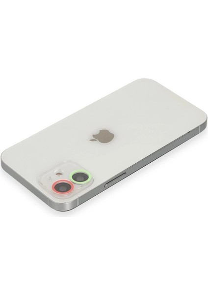 iPhone 11 Renkli Kamera Lens Koruma Cam - Yeşil-Pembe – Darbe Koruma
