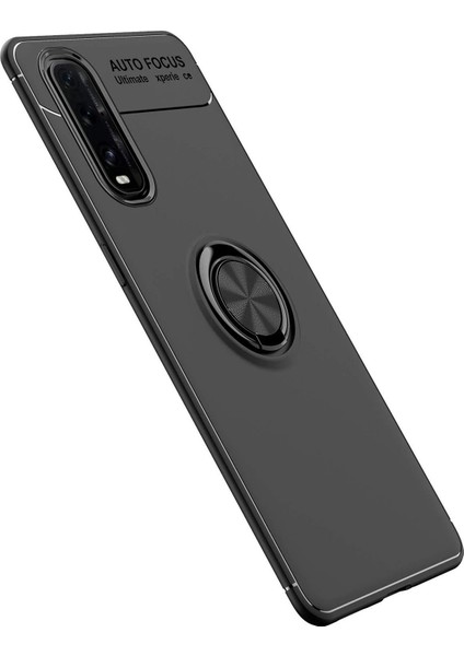 Oppo Find X2 Kılıf Range Yüzüklü Silikon - Siyah – Ince Yapı