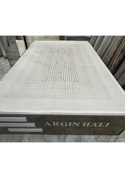 Bambu Halı Gri Renk Oturma Odası Halısı Argın Halı