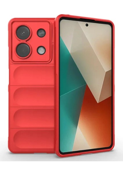 Xiaomi Poco X6 Kılıf Optimum Silikon - Kırmızı – Darbe Koruma