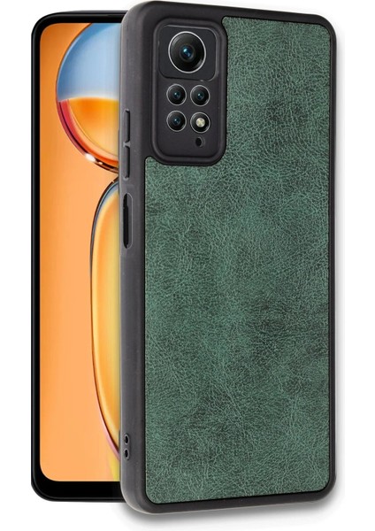 Xiaomi Redmi Note 12 Pro 4g Kılıf Aras Deri Kapak - Koyu Yeşil – Darbe Koruma