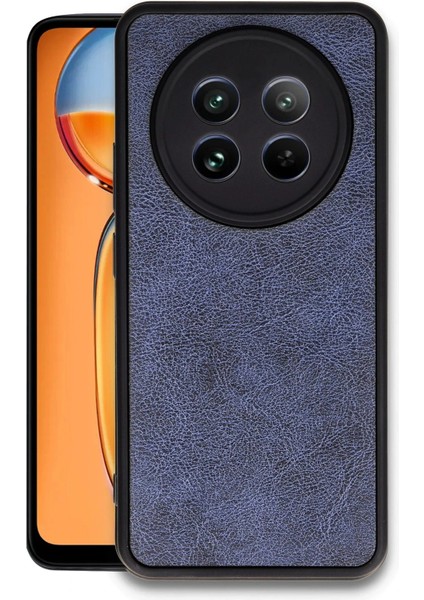 Realme 12 5g Kılıf Aras Deri Kapak - Lacivert – Darbe Koruma