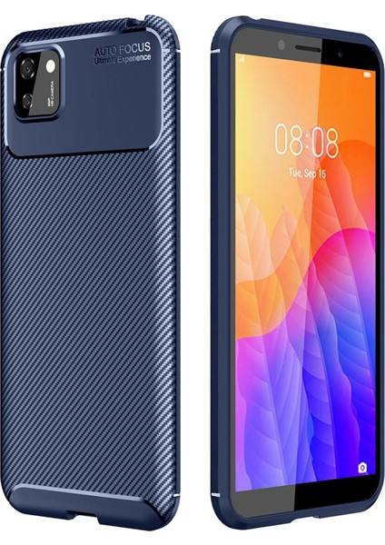 Huawei Y5P Kılıf Auto Focus Karbon Kapak - Lacivert – Darbe Koruma