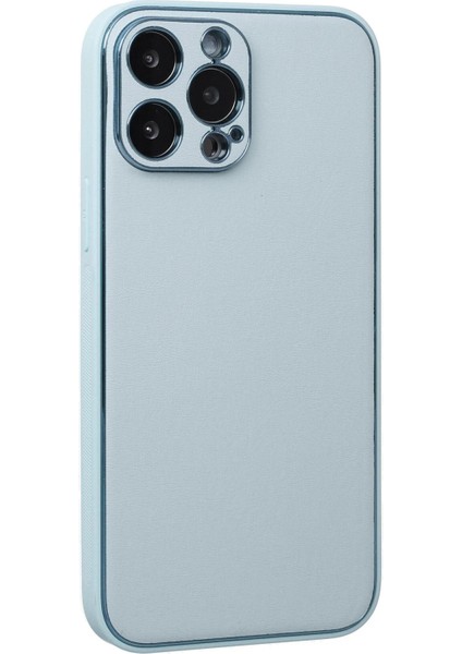 iPhone 13 Pro Kılıf Coco Deri Silikon Kapak - Turkuaz – Darbe Koruma