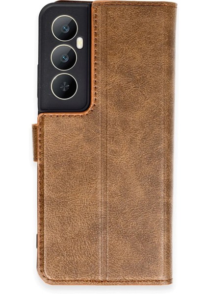 Realme C65 Kılıf Trend S Plus Kapaklı Kılıf - Taba – Darbe Koruma