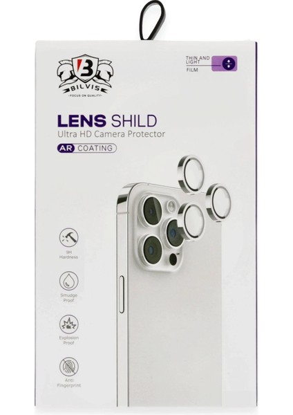 iPhone 16 Pro Max Bilvis Titan Kamera Lens - Siyah – Darbe Koruma