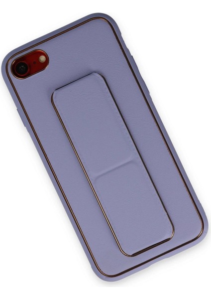 iPhone 7 Kılıf Coco Deri Standlı Kapak - Lila – Darbe Koruma modelleri
