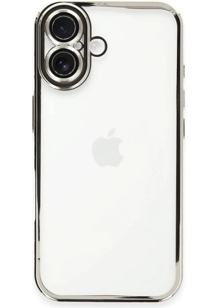 iPhone 16 Plus Kılıf Razer Lensli Silikon - Gümüş – Darbe Koruma