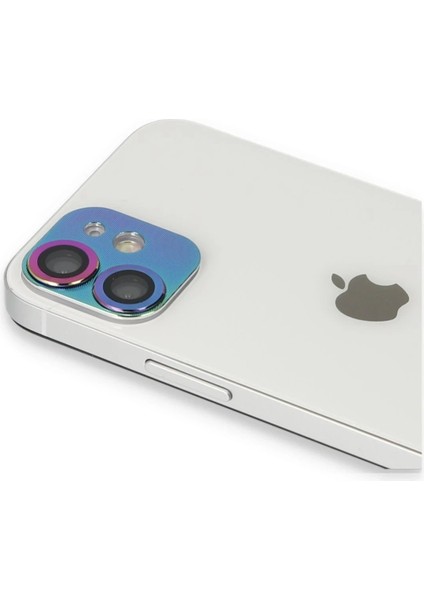 iPhone 11 Pers Alüminyum Kamera Lens - Rainbow – Darbe Koruma