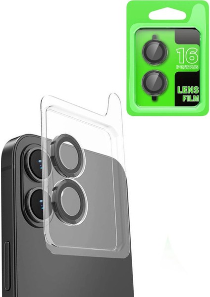 iPhone 16 Plus Raze Metal Kamera Lens - Siyah – Kamera Koruma