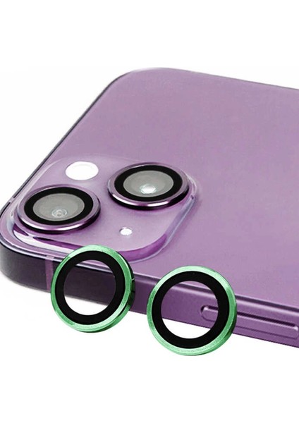 iPhone 15 Plus Raze Metal Kamera Lens - Yeşil – Kamera Koruma