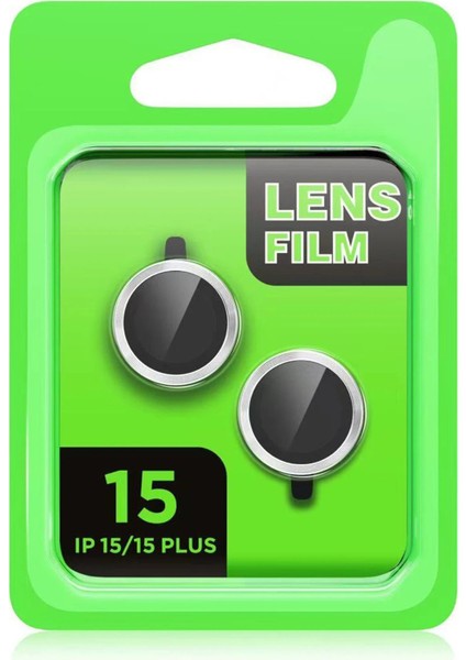 iPhone 15 Plus Raze Metal Kamera Lens - Yeşil – Kamera Koruma