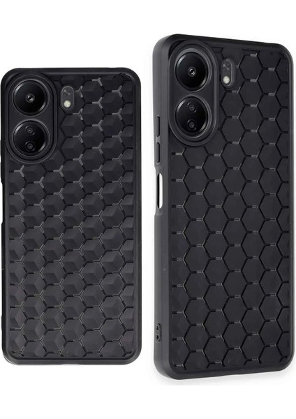 Xiaomi Redmi 13C Kılıf Petek Silikon Kapak - Siyah – Darbe Koruma