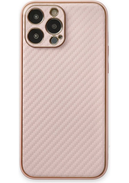 iPhone 13 Pro Kılıf Coco Karbon Silikon - Pembe – Darbe Koruma