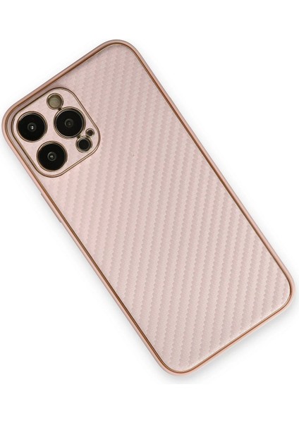 iPhone 13 Pro Kılıf Coco Karbon Silikon - Pembe – Darbe Koruma