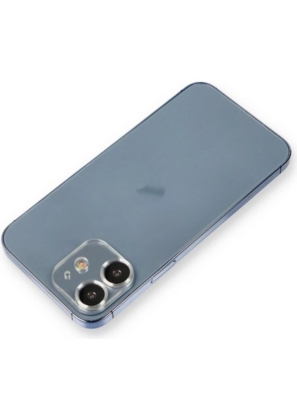 iPhone 12 Metal Kamera Lens Koruma Cam - Gümüş – Darbe Koruma